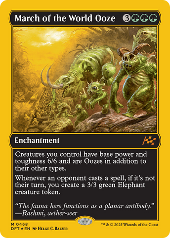 March of the World Ooze (First-Place Foil) (DFT-468)  Foil - Aetherdrift: (enchantment)