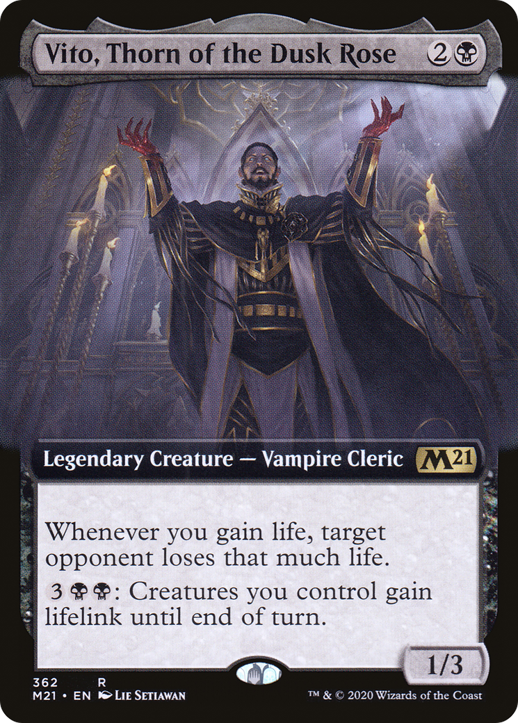Vito, Thorn of the Dusk Rose (Extended Art) (M21-362)  - Core Set 2021: (Extended Art)