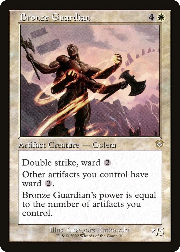 Bronze Guardian (Retro Frame) (BRC-070)  - The Brothers' War Commander