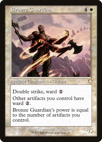 Bronze Guardian (Retro Frame) (BRC-070)  - The Brothers' War Commander
