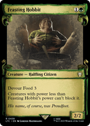 Feasting Hobbit (Showcase Scrolls) (LTC-439)  Foil - Tales of Middle-earth Commander: (Showcase)