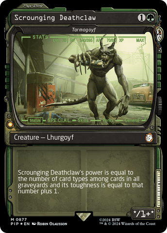 Scrounging Deathclaw - Tarmogoyf (Showcase) (Surge Foil) (PIP-877) - Fallout / Scrounging Deathclaw: (Showcase) Foil