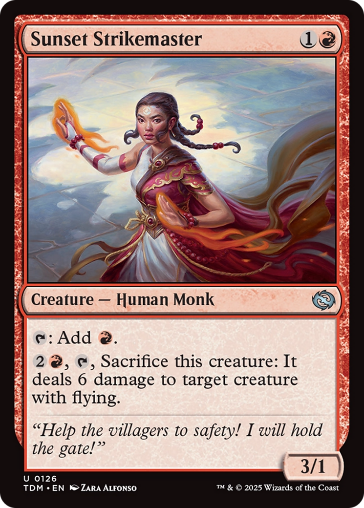 Sunset Strikemaster (TDM-126) - Tarkir: Dragonstorm Foil