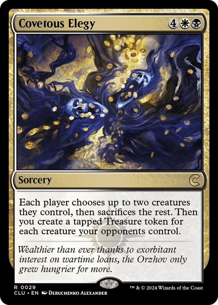 Covetous Elegy (CLU-029)  - Ravnica: Clue Edition