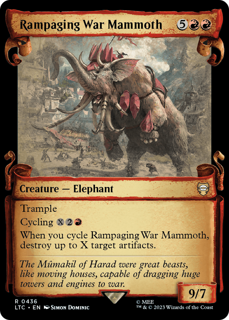 Rampaging War Mammoth (Showcase Scrolls) (LTC-436)  Foil - Tales of Middle-earth Commander: (Showcase)