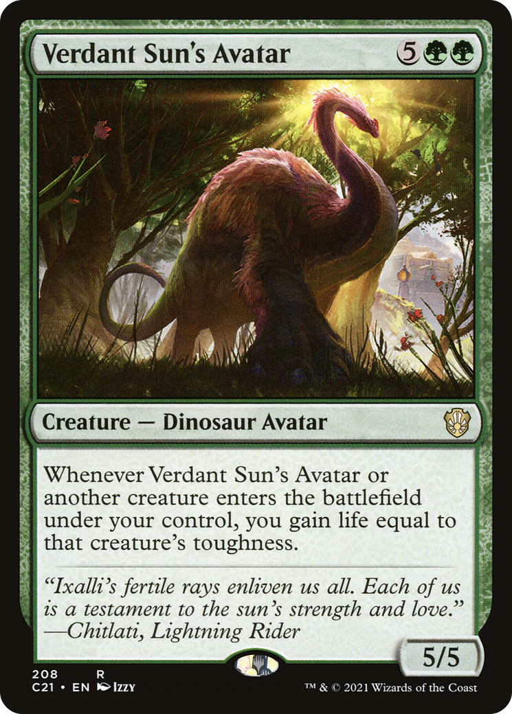 Verdant Sun's Avatar (C21-208)  - Commander 2021