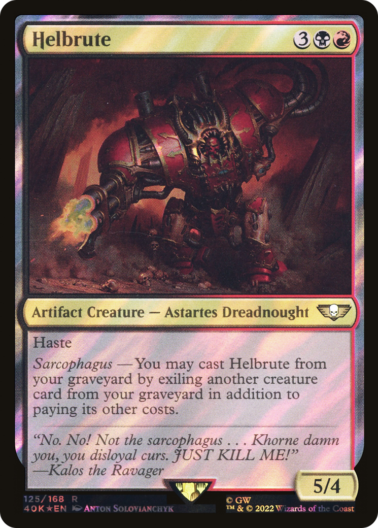 Helbrute (Surge Foil) (40K-125)  Foil - Warhammer 40,000 Commander