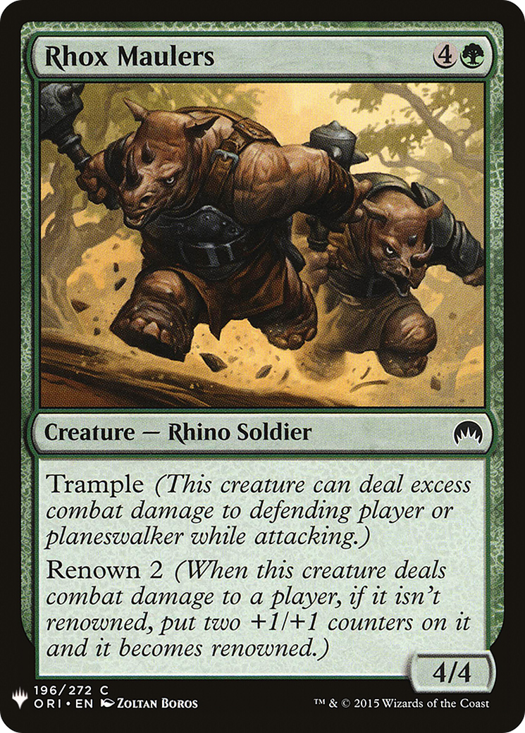 Rhox Maulers (LIST-196)  - The List