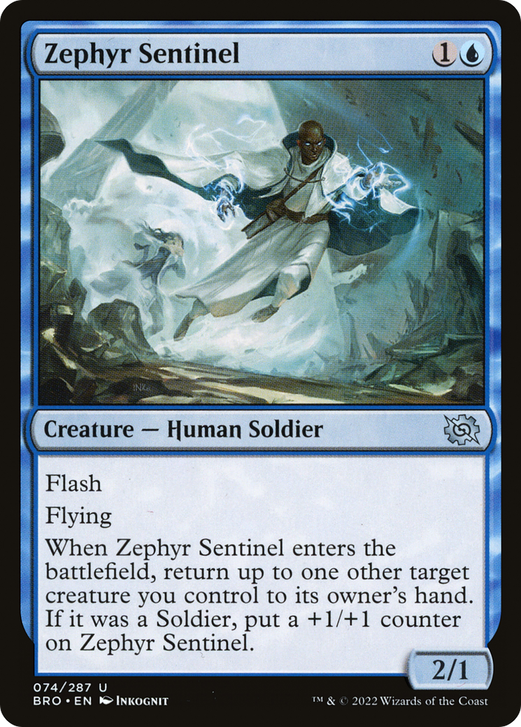 Zephyr Sentinel (BRO-074)  Foil - The Brothers' War