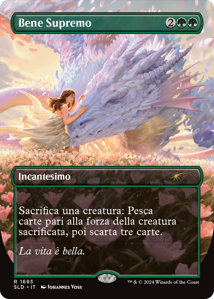 Greater Good (Italian) - "Bene Supremo" (SLD-1693) - Secret Lair Drop (Borderless) Foil