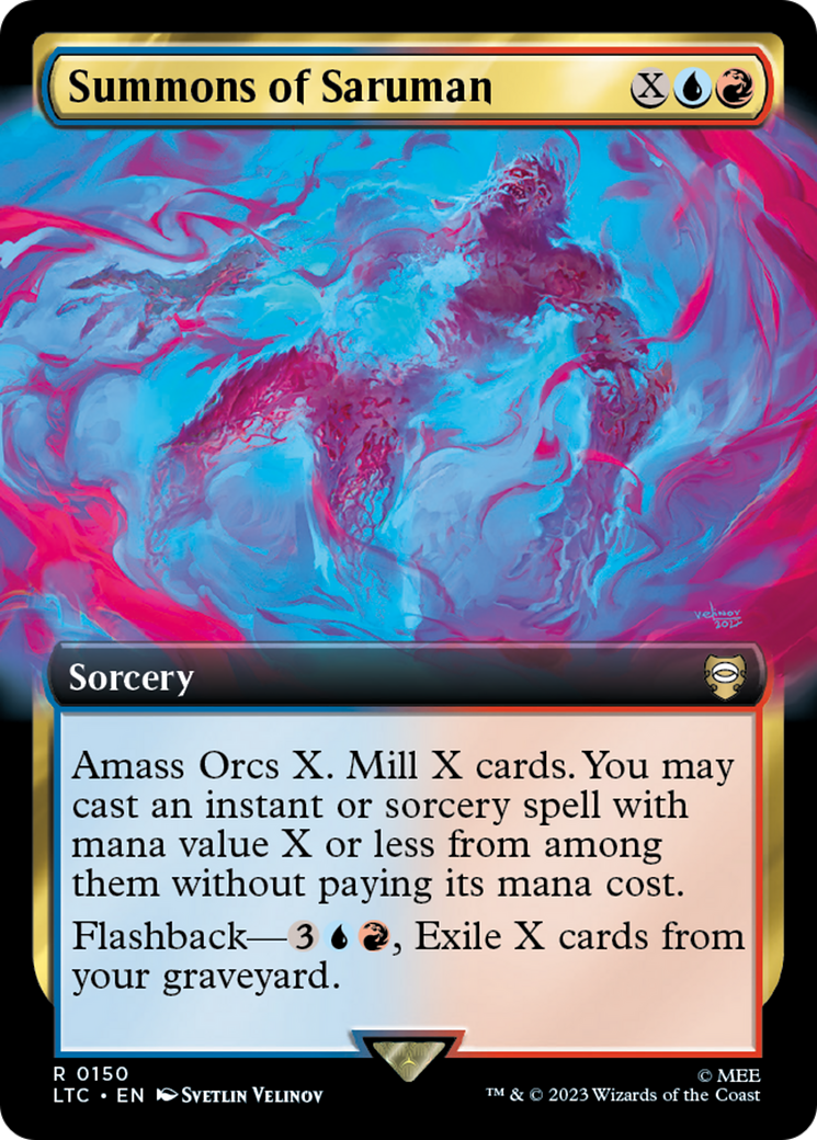 Summons of Saruman (Extended Art) (LTC-150)  Foil - Tales of Middle-earth Commander: (Extended Art)