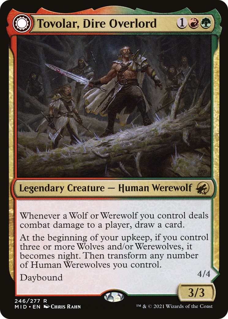 Tovolar, Dire Overlord (MID-246)  Foil - Innistrad: Midnight Hunt: (Double Faced Transform)