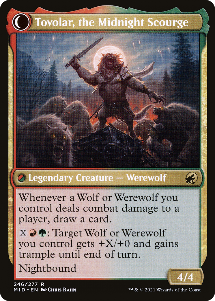 Tovolar, Dire Overlord (MID-246)  Foil - Innistrad: Midnight Hunt: (Double Faced Transform)