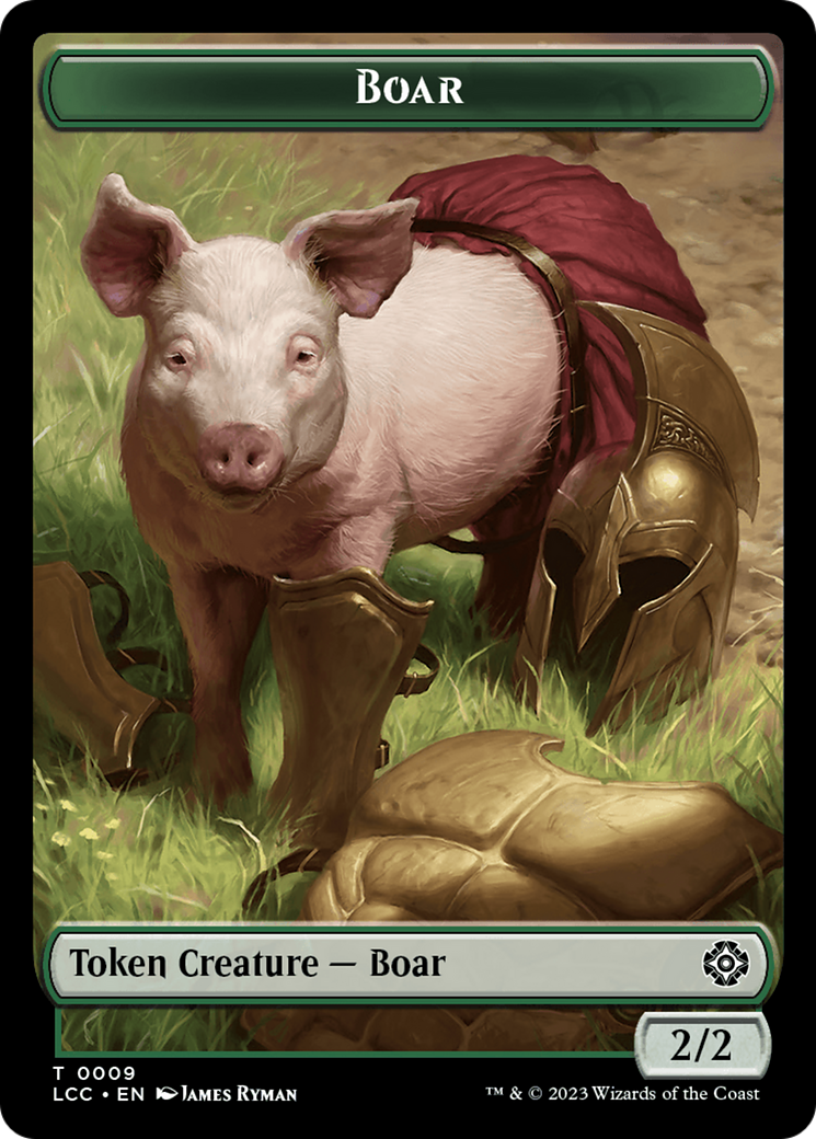 Boar (TLCC-009)  Foil - The Lost Caverns of Ixalan Commander Tokens