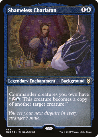 Shameless Charlatan (CLB-488)  Etched Foil - Commander Legends: Battle for Baldur's Gate
