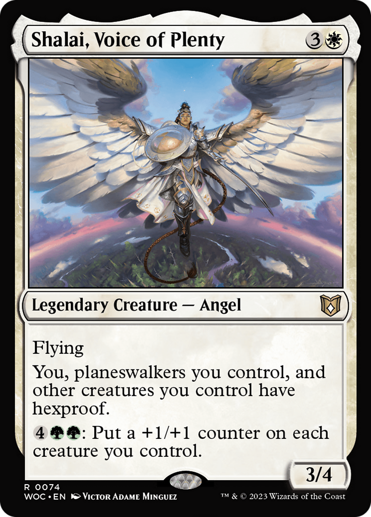 Shalai, Voice of Plenty (WOC-074)  - Wilds of Eldraine Commander
