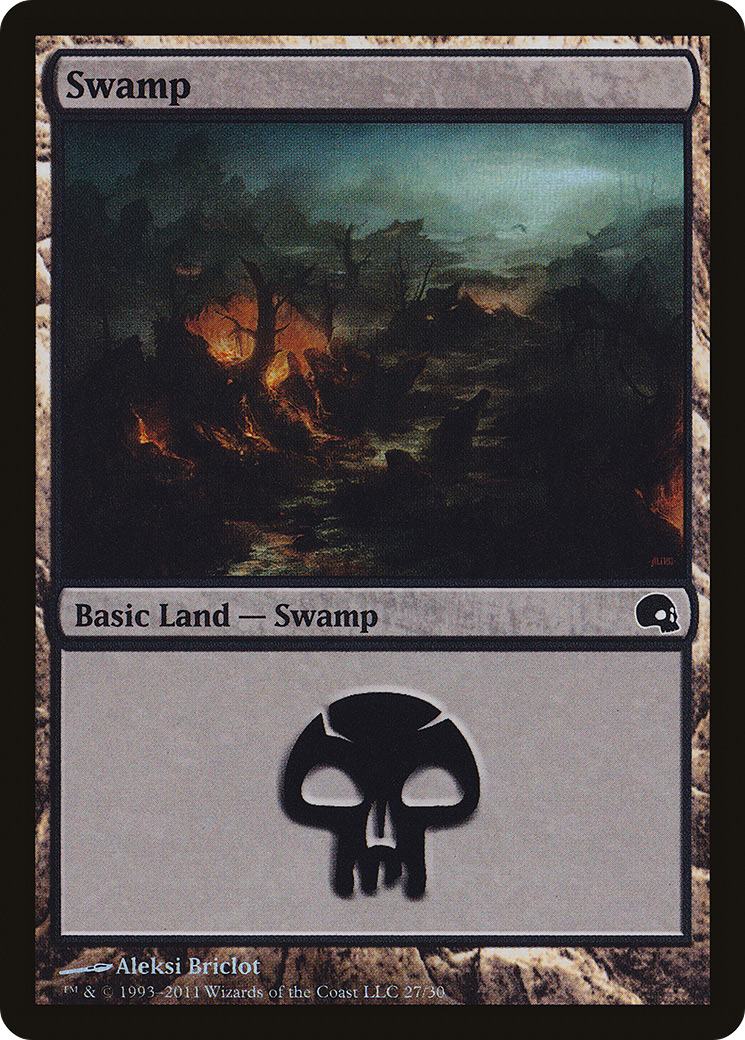 Swamp (27) (GRV-027)  Foil - Premium Deck Series: Graveborn