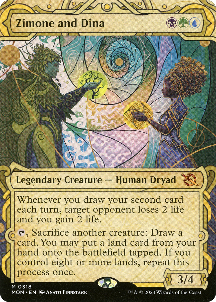 Zimone and Dina (Showcase) (MOM-318)  Foil - March of the Machine: (Showcase) (Borderless)