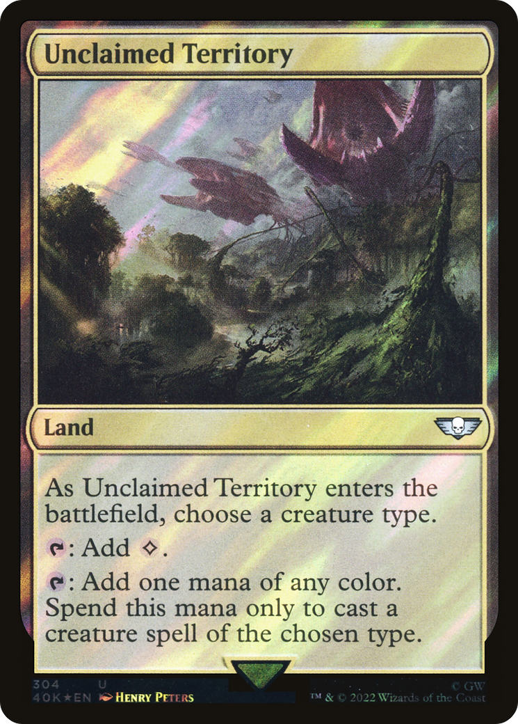 Unclaimed Territory (Surge Foil) (40K-304)  Foil - Warhammer 40,000 Commander