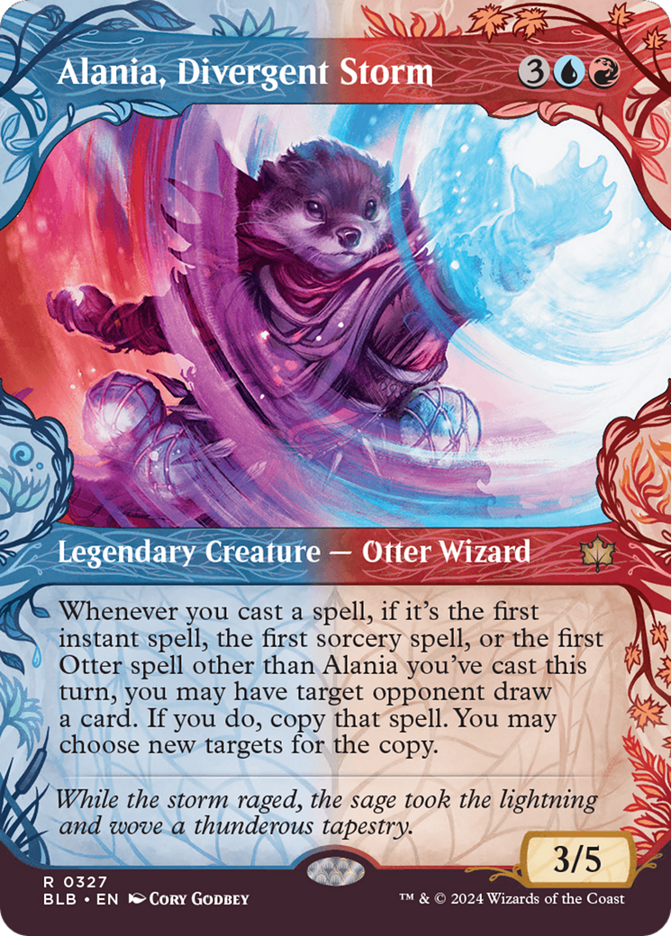 Alania, Divergent Storm (Showcase) (BLB-327)  Foil - Bloomburrow: (Showcase) (Borderless)