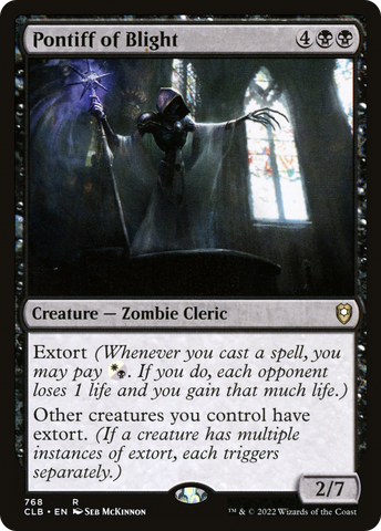 Pontiff of Blight (CLB-768)  - Commander Legends: Battle for Baldur's Gate