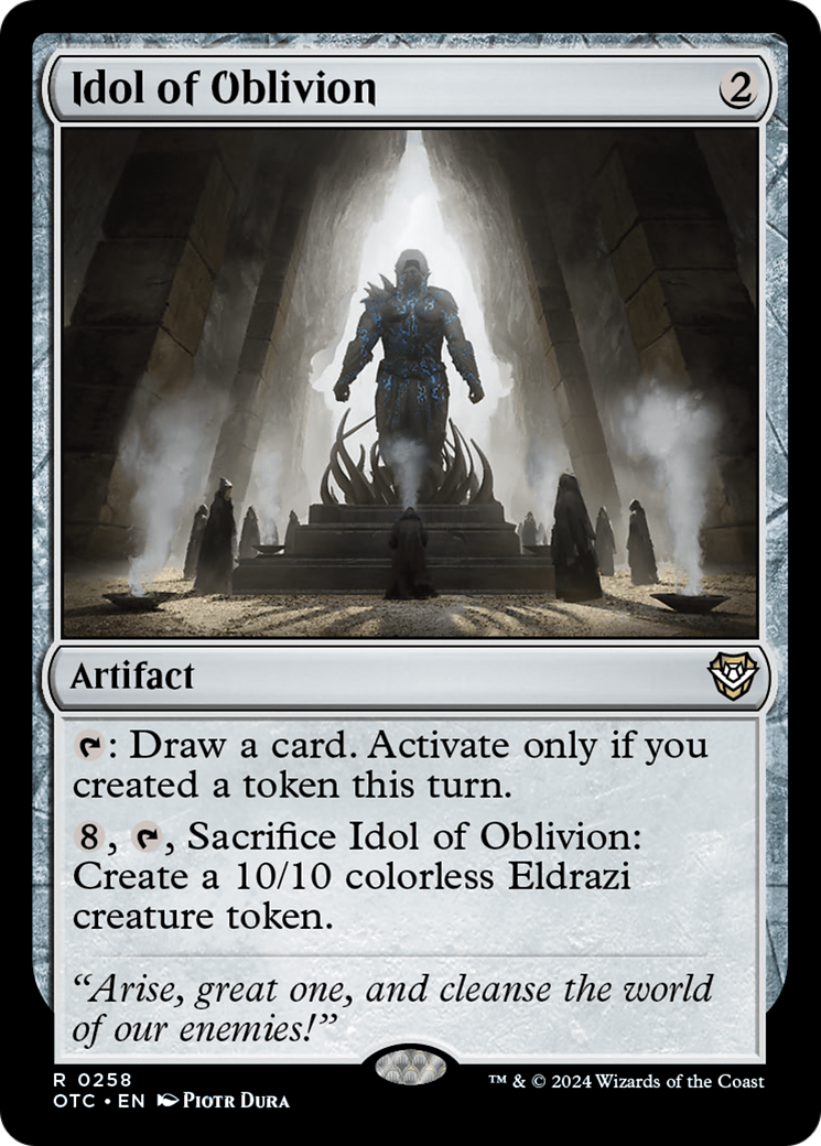 Idol of Oblivion (OTC-258)  - Outlaws of Thunder Junction Commander