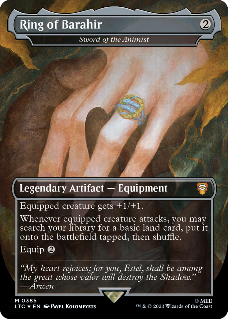 Ring of Barahir - Sword of the Animist (Surge Foil) (LTC-385)  Foil - Tales of Middle-earth Commander / Ring of Barahir (Borderless)