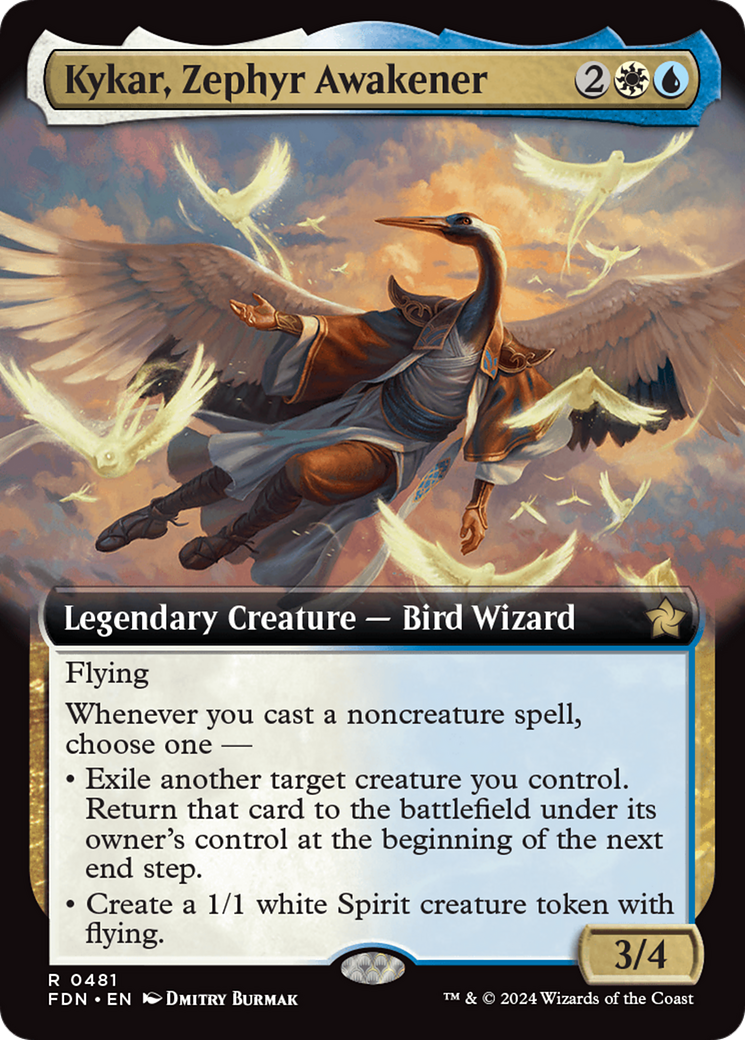 Kykar, Zephyr Awakener (Extended Art) (FDN-481) - Foundations: (Extended Art) Foil