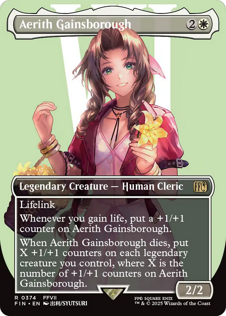 Aerith Gainsborough (Borderless) (FIN-374)  Foil - FINAL FANTASY
