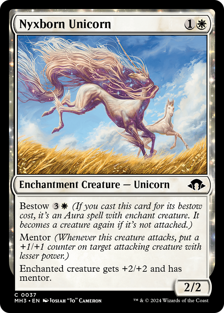 Nyxborn Unicorn (MH3-037)  Foil - Modern Horizons 3: (enchantment)