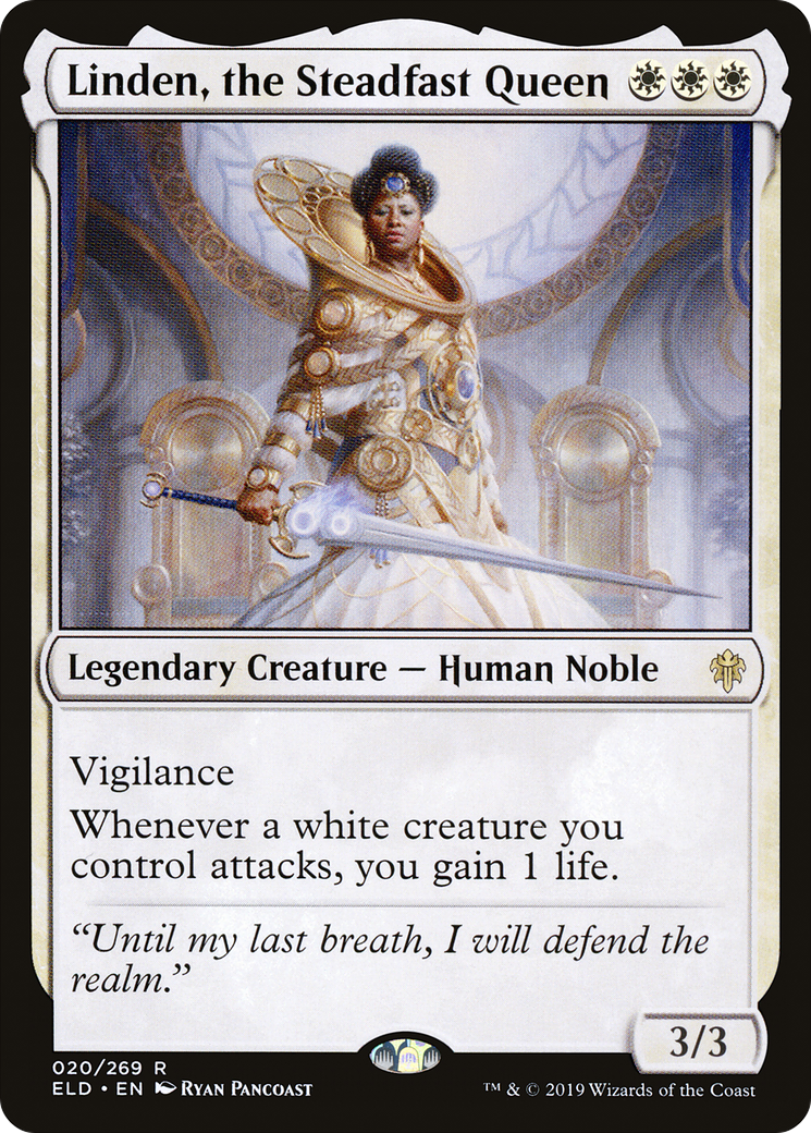 Linden, the Steadfast Queen (ELD-020)  - Throne of Eldraine