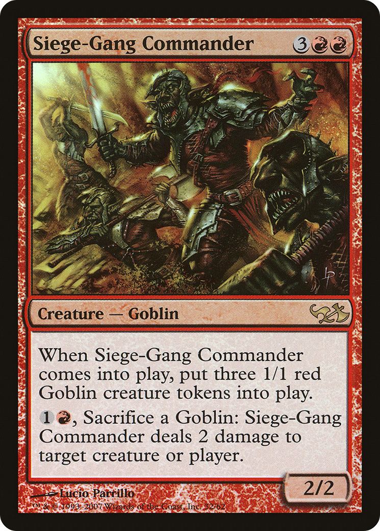 Siege-Gang Commander (EVG-032)  Foil - Duel Decks: Elves vs. Goblins