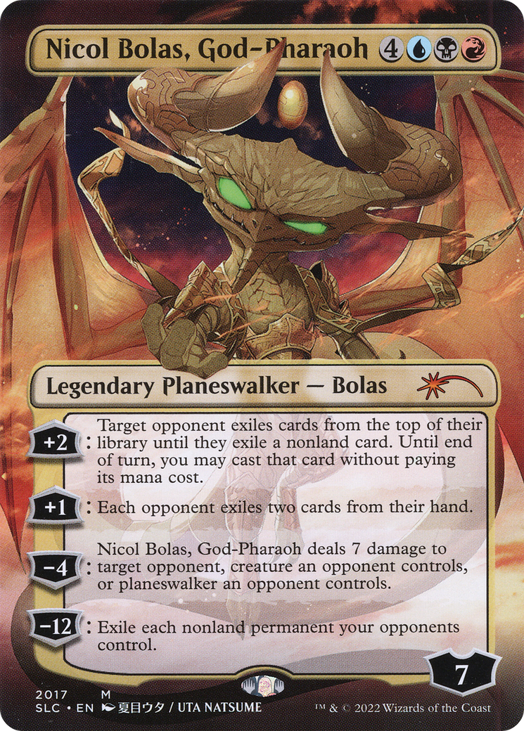 Nicol Bolas, God-Pharaoh (SLC-2017) - Secret Lair Countdown Kit (Borderless) Foil