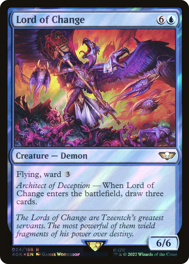 Lord of Change (Surge Foil) (40K-024)  Foil - Warhammer 40,000 Commander