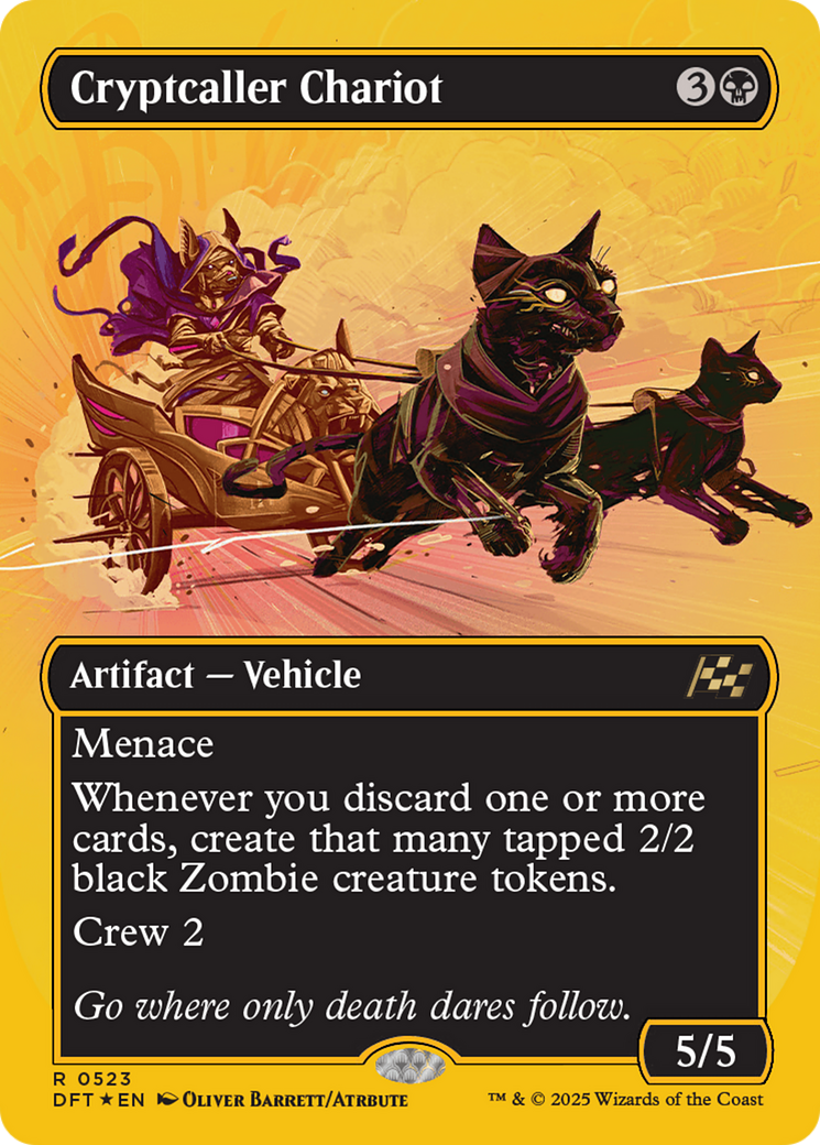 Cryptcaller Chariot (Borderless) (First-Place Foil) (DFT-523)  Foil - Aetherdrift