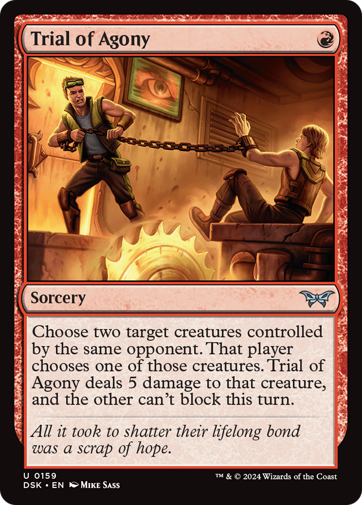 Trial of Agony (DSK-159)  Foil - Duskmourn: House of Horror