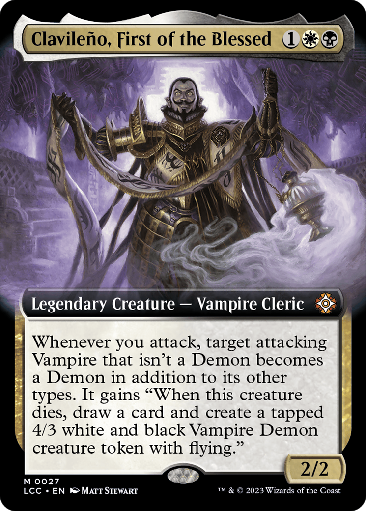 Clavileno, First of the Blessed (Extended Art) (LCC-027)  - The Lost Caverns of Ixalan Commander: (Extended Art)