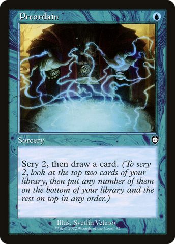 Preordain (Retro Frame) (BRC-092)  - The Brothers' War Commander