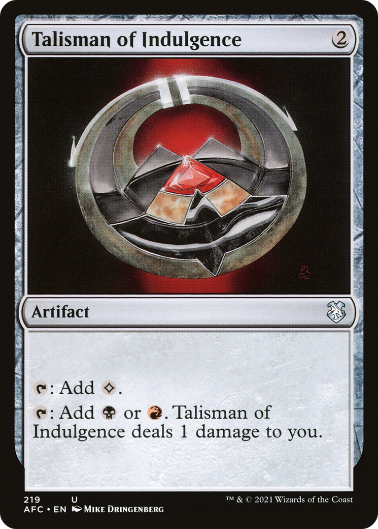 Talisman of Indulgence (AFC-219) - Adventures in the Forgotten Realms Commander