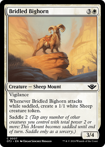 Bridled Bighorn (OTJ-007)  Foil - Outlaws of Thunder Junction
