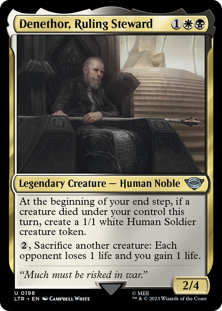 Denethor, Ruling Steward (LTR-198)  Foil - The Lord of the Rings: Tales of Middle-earth