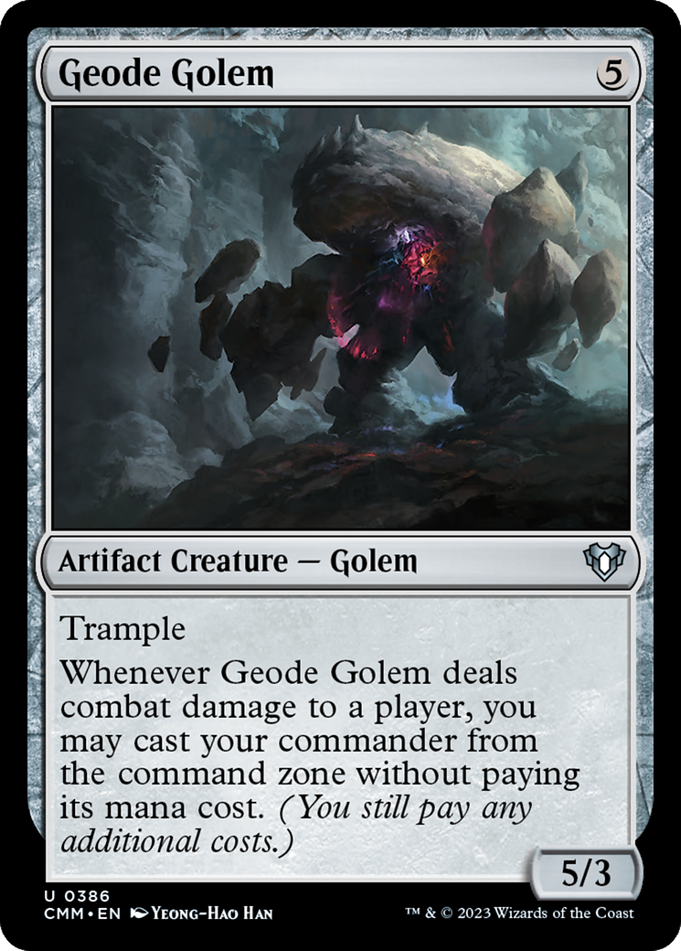 Geode Golem (CMM-386)  Foil - Commander Masters