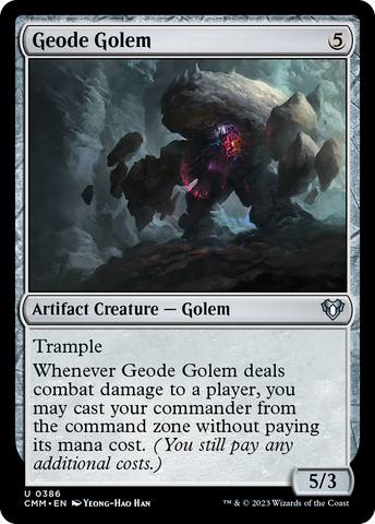 Geode Golem (CMM-386)  Foil - Commander Masters