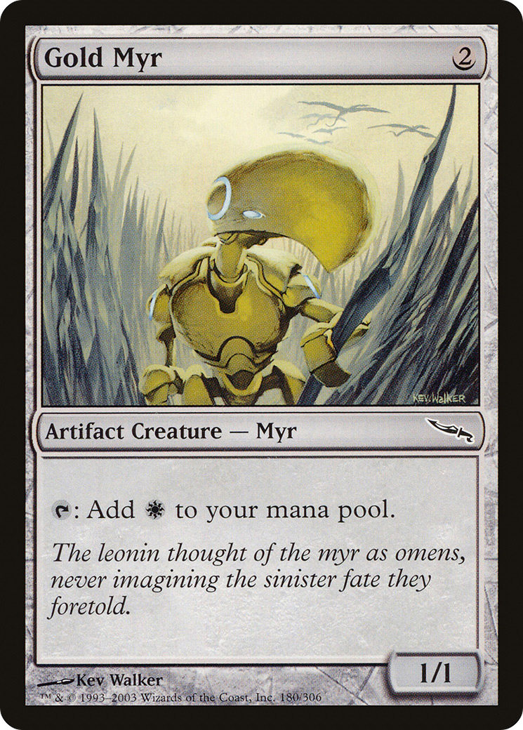 Gold Myr (MRD-180)  Foil - Mirrodin
