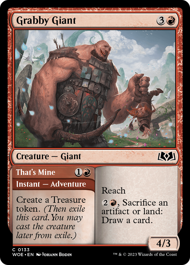 Grabby Giant (WOE-133)  - Wilds of Eldraine