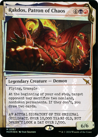 Rakdos, Patron of Chaos (Showcase) (Invisible Ink) (MKM-387)  Foil - Murders at Karlov Manor: (Showcase)