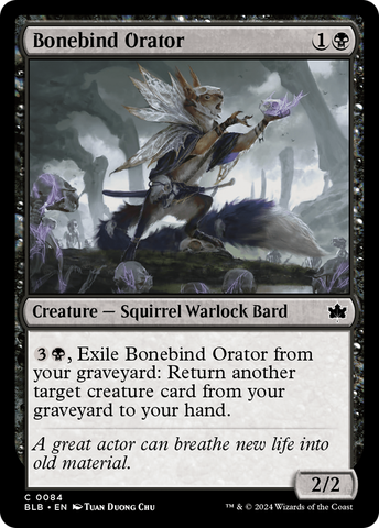 Bonebind Orator (BLB-084)  Foil - Bloomburrow