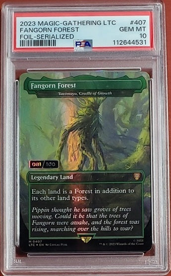 MTG Magic the Gathering Fangorn Forest / Yavimaya, Cradle of Growth Serialized 81/100 PSA 10