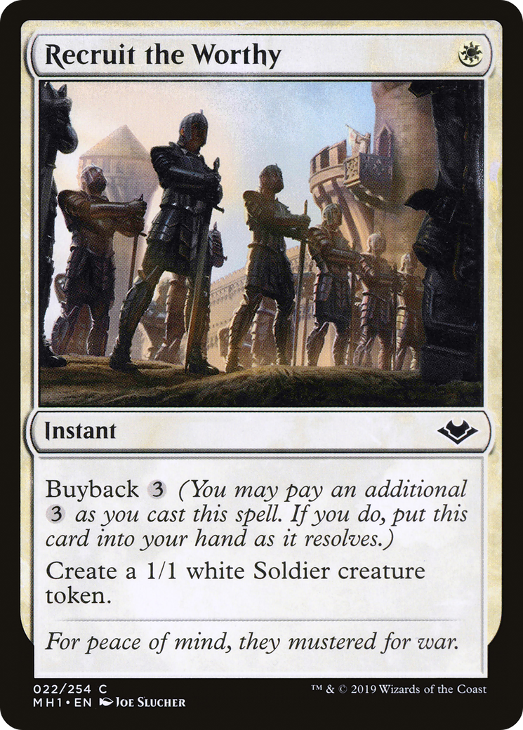 Recruit the Worthy (MH1-022)  Foil - Modern Horizons