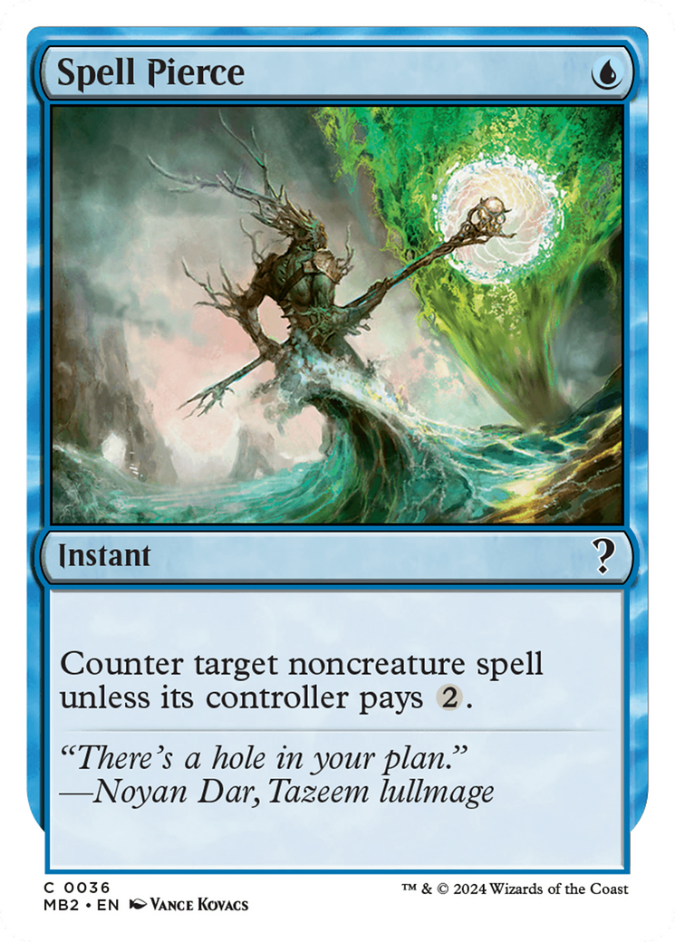 Spell Pierce (White Border) (MB2-036)  - Mystery Booster 2